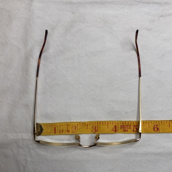 Vintage Calvin Klein Eye Glasses Half-Rimless, Goldtone Oval Half Frame, 343 510 - Picture 4 of 16